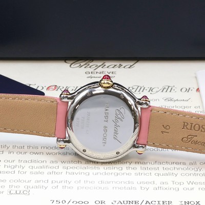 27066487f - CHOPARD Happy Sport Damenarmbanduhr Referenz 27/8239-42, quarz, Edelstahlgeh. inkl. ...