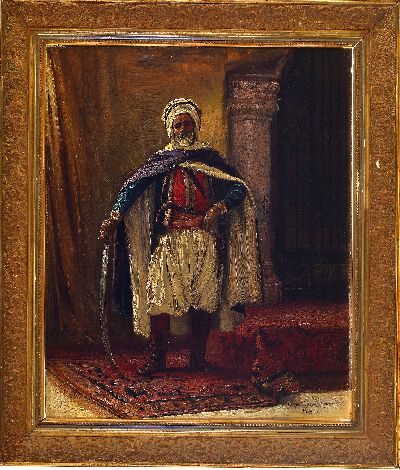 27066494k - Jozef Mencina-Krzesz, 1860 Krakau-1934 Posen, Ganzporträt eines Sarazenen mit Säbel, ...