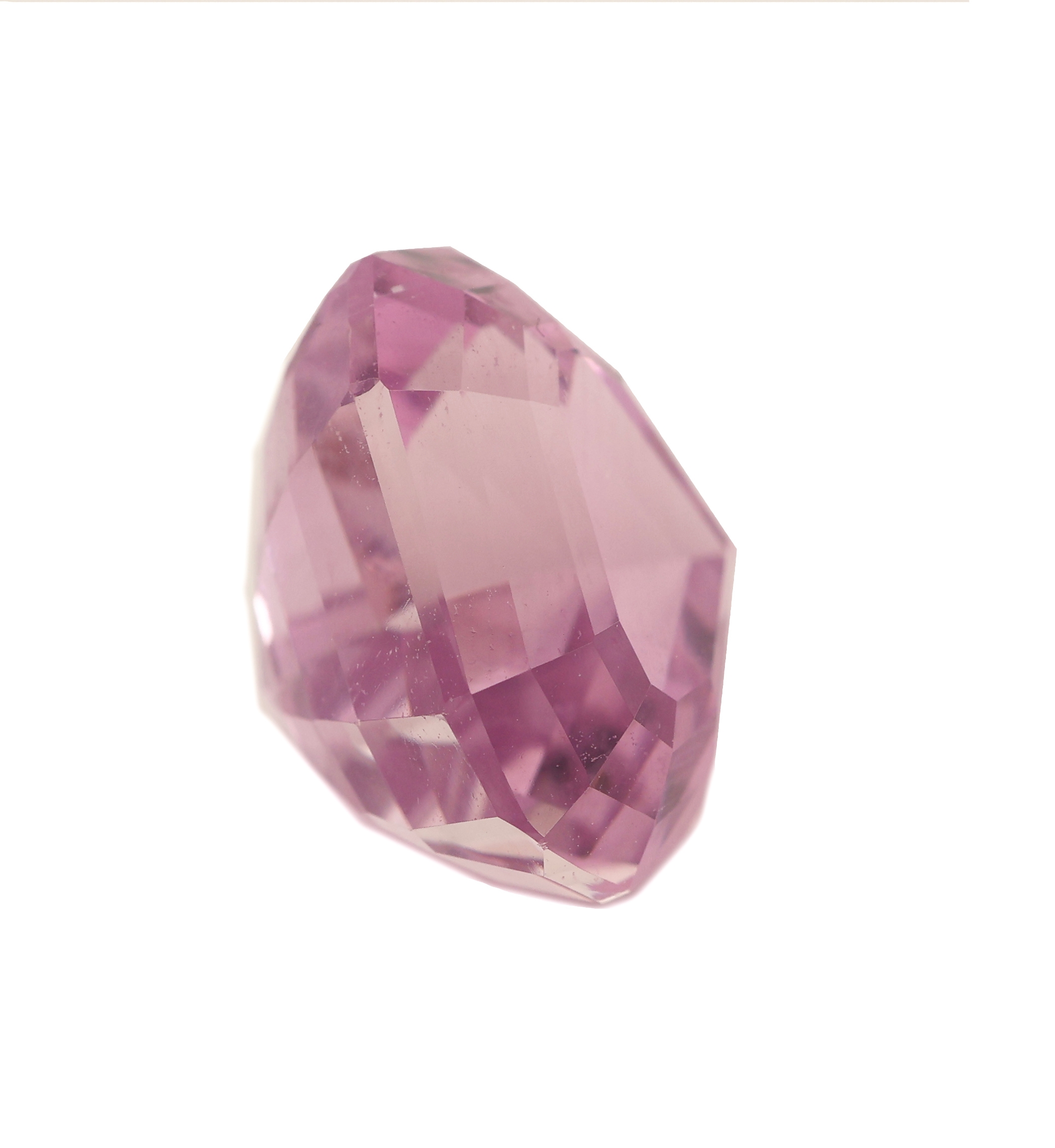 Detail a: Loser Kunzit, ca. 9.12 ct, tropfenf. Fancy Cut, ca. 11.67 x 13.17 x 9.39 mm, sehr schöne Farbe