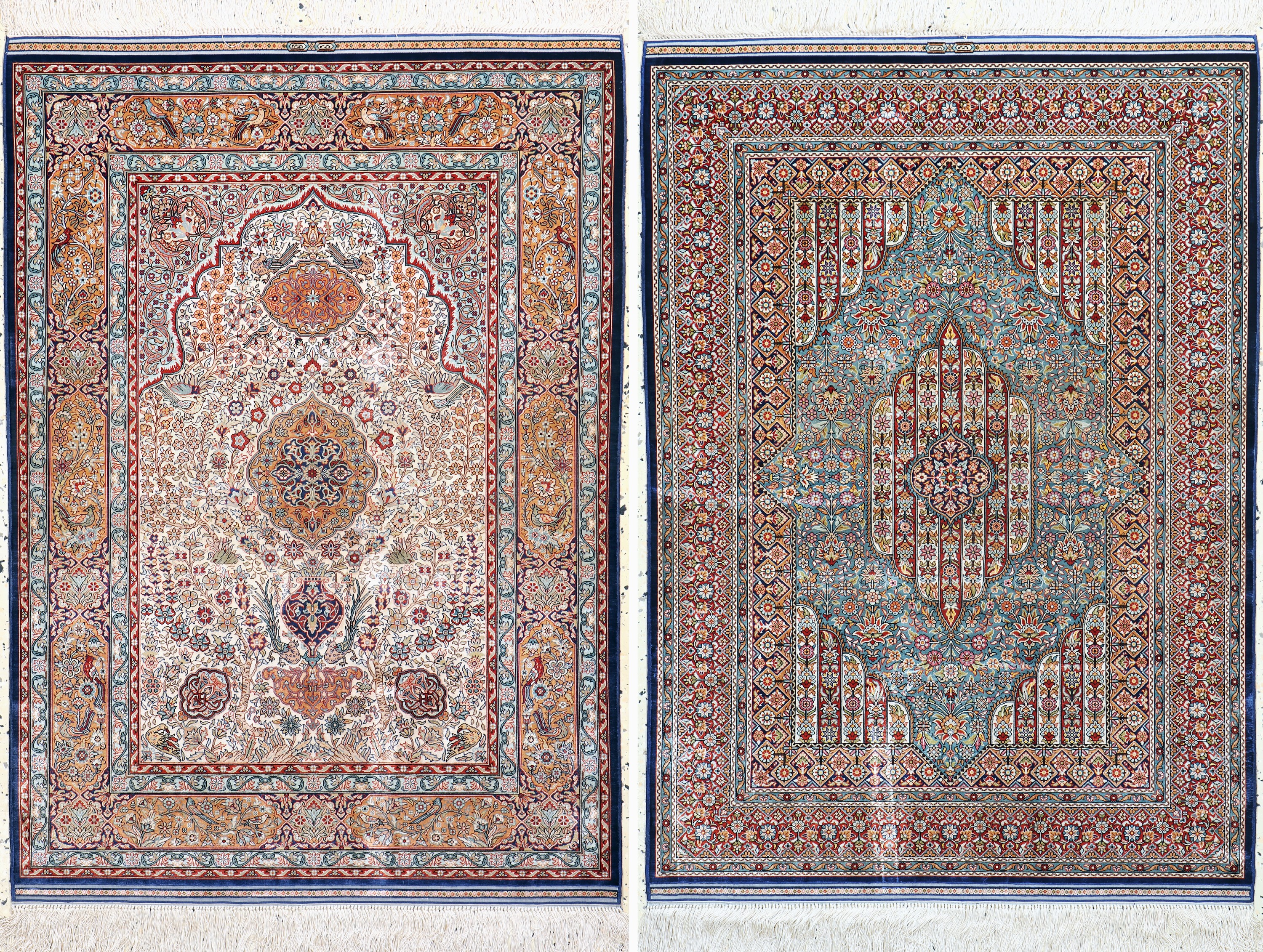 Image 27066669 - ´Doppelseitiger´Hereke fein, Türkei,signiert´Darin´, Ende 20.Jhd, reine Naturseide, ...