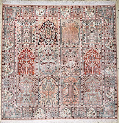 Image Kaschmir Seide, Indien, Ende 20.Jhd, merzerisierte Baumwolle, ca. 190 x 190 cm, EHZ: ...
