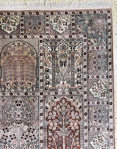 27066642d - Kaschmir Seide, Indien, Ende 20.Jhd, merzerisierte Baumwolle, ca. 190 x 190 cm, EHZ: ...