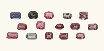 Image Lot 15 lose Spinelle, zus. ca. 13.66 ct, versch. Größen, Formen und Farbnuancen ...