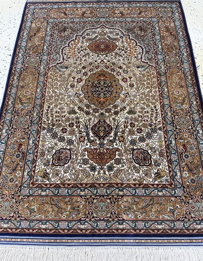 27066669d - ´Doppelseitiger´Hereke fein, Türkei,signiert´Darin´, Ende 20.Jhd, reine Naturseide, ...