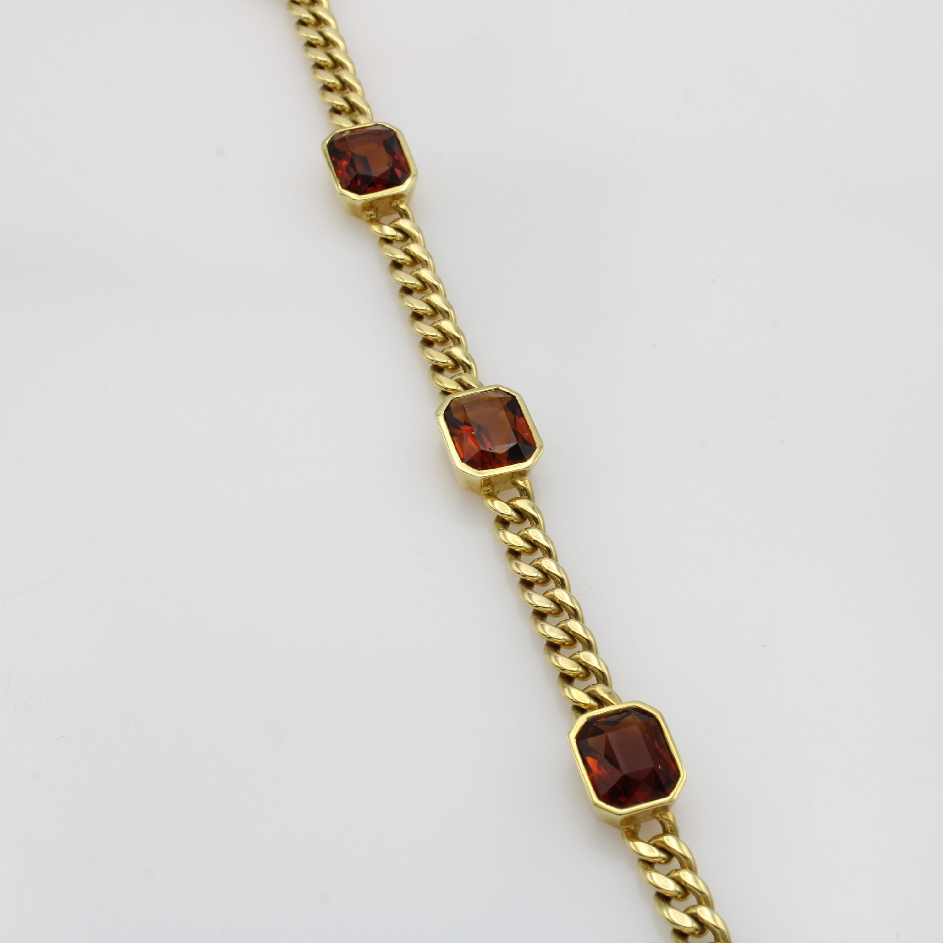 Image 27066721 - Panzerarmband mit Citrinen, GG 585/000, achteckige Citrine zus. ca. 13 ct, Kastenschl. ...