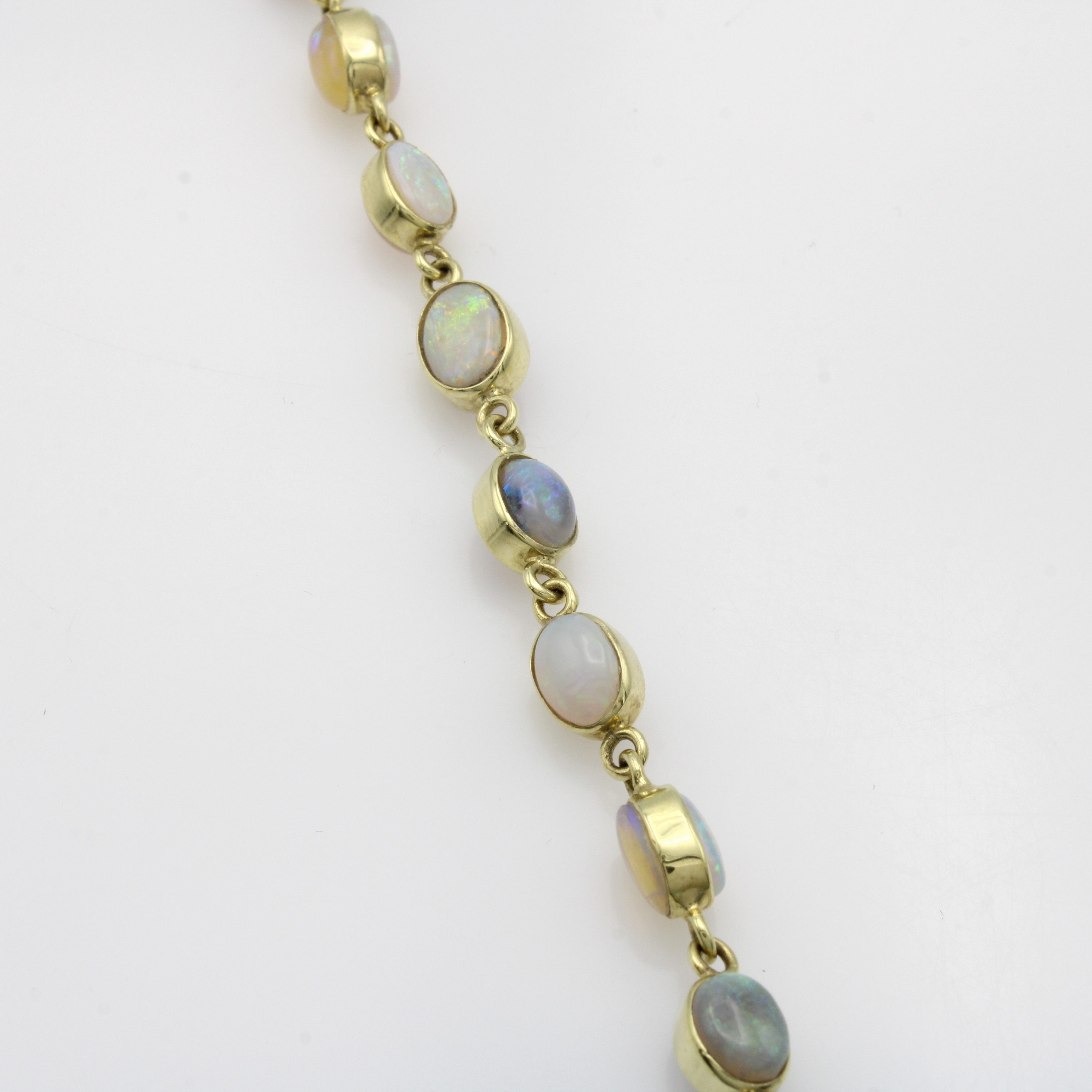 Image 27066756 - Armband mit Opalen, GG 585/000, ovale Opale zus. ca. 16 ct, Karabinerschl., L. ca. 21.5 ...