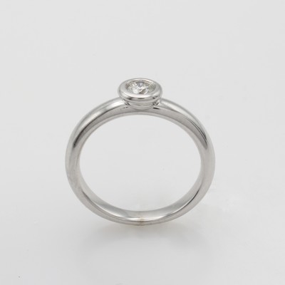 27066803a - Ring mit Brillant, WG 585/000, Brill. in Zargenfassung ca. 0.20 ct Weiß/si, RW ca. 54 ...