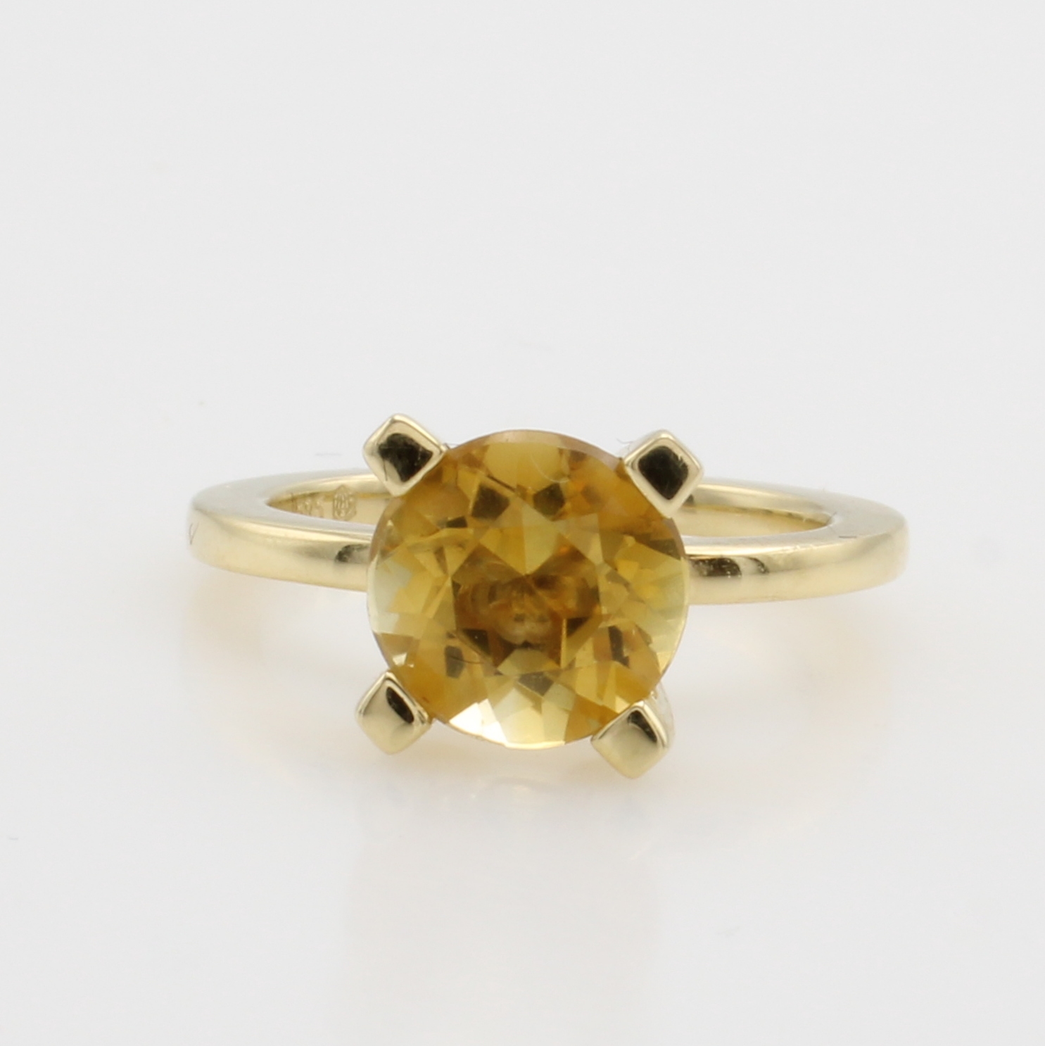 Image 27066927 - Ring mit Citrin, GG 585/000, Citrin in Krappenfassung, RW ca. 56 Schätzpreis: 2200, - ...