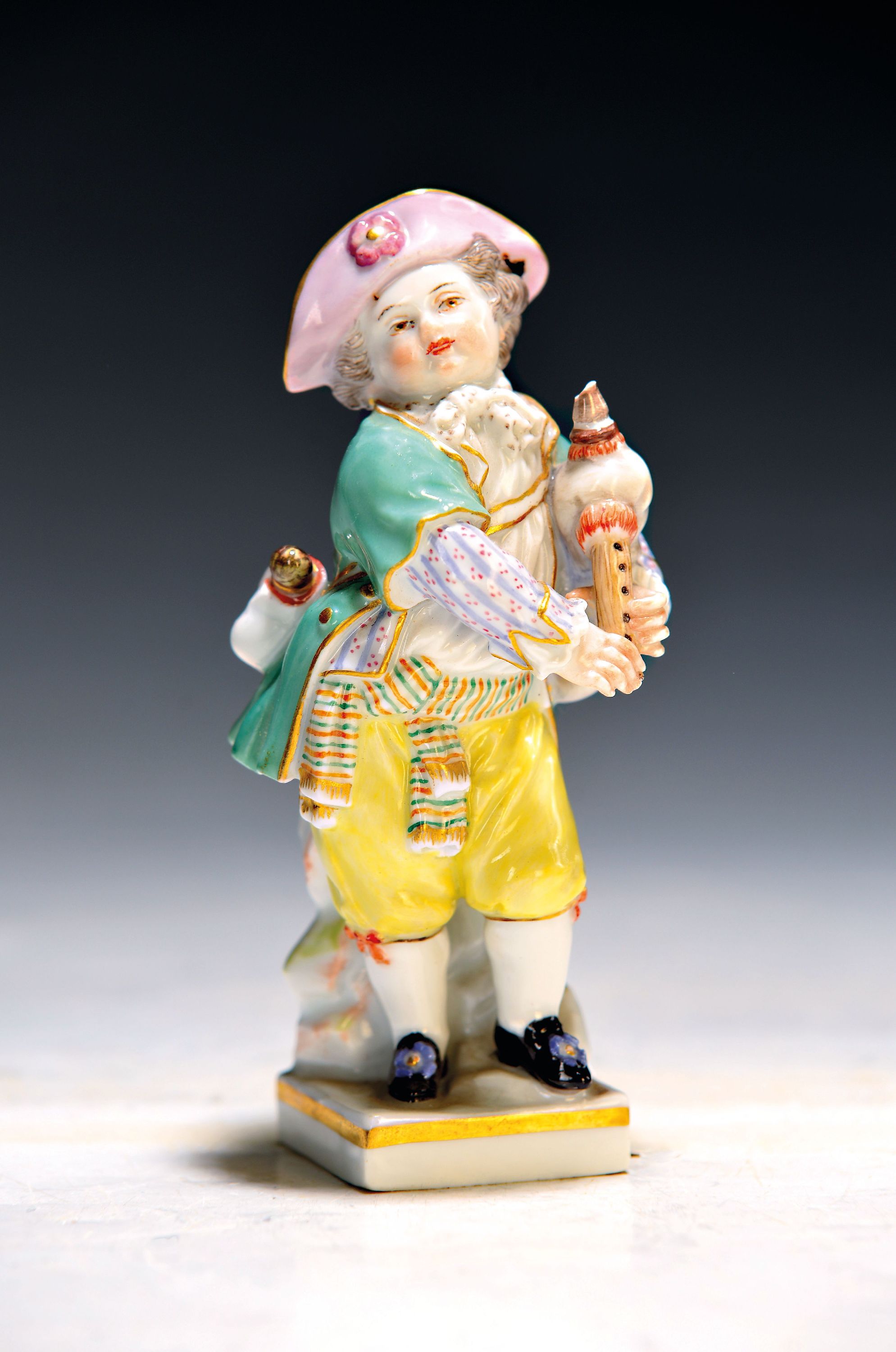 Image 27067173 - Porzellanfigur, Meissen, um 1880/90, kleiner Dudelsackspieler, Modellnr. G 11 Entwurf ...
