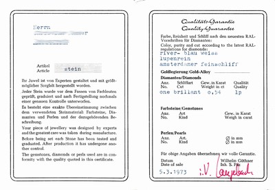 27067123c - Loser Brillant, ca. 0.54 ct, hochfeines Weiß-feines Weiß/lr, mit Zertifikat ...