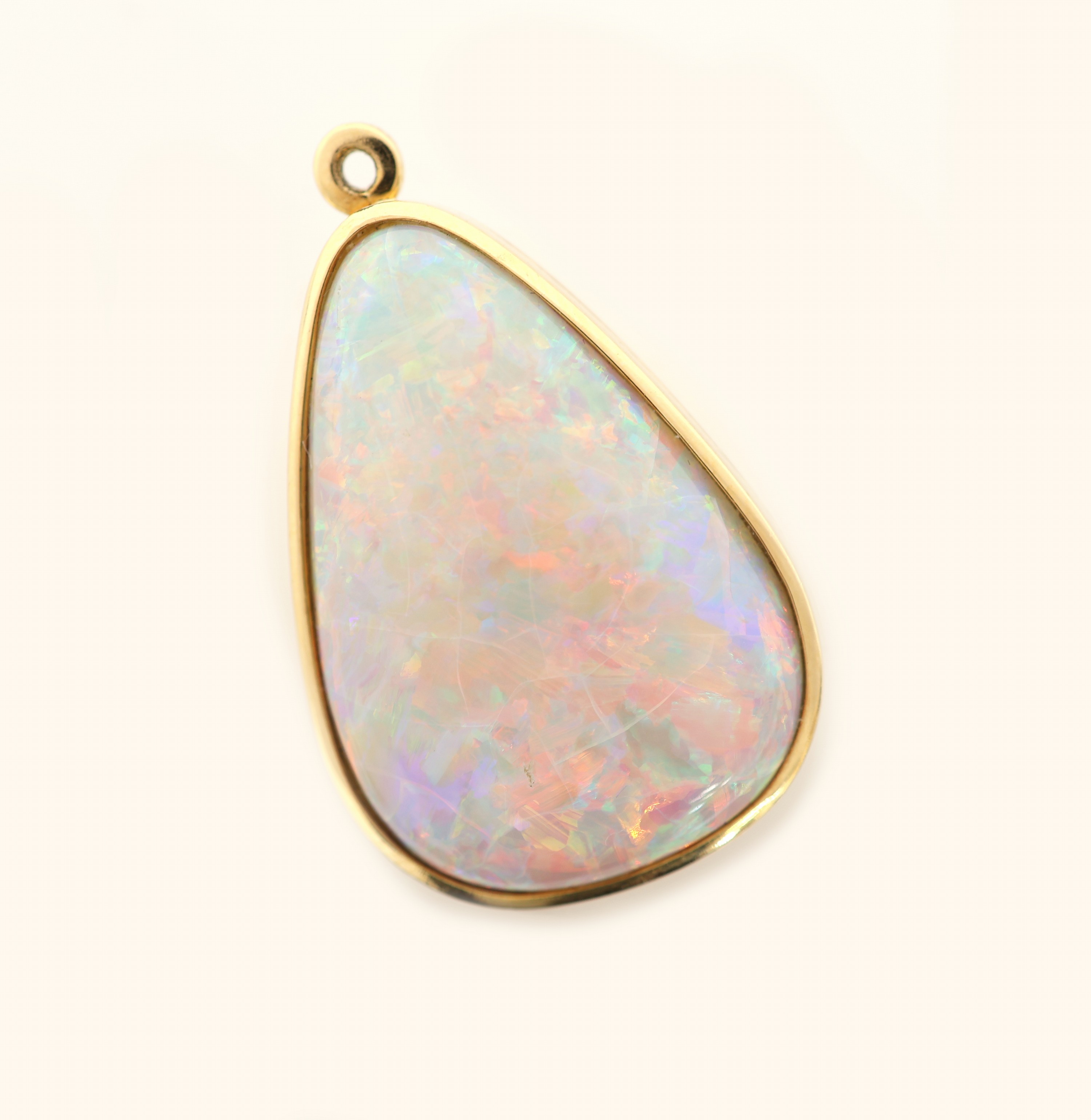 Detail g: 18 kt Gold Brillant-Aquamarin-Opal-Collier, GG/WG 750/000, Einzelanfertigung eines renommierten Idar-Obersteiner Goldschmieds, Strickcollier, bewegl. ...