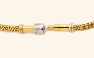 27067270d - 18 kt Gold Rutilquarz-Rubellit-Anhänger, GG/WG 750/000, Einzelanfertigung eines ...
