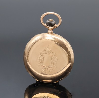 27067990b - IWC Herrensavonette in RG 585/000 mit Kaliber 53, Schweiz um 1898, guill. 3-Deckel ...