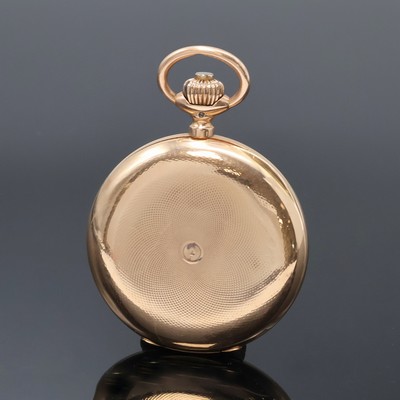 27067990c - IWC Herrensavonette in RG 585/000 mit Kaliber 53, Schweiz um 1898, guill. 3-Deckel ...