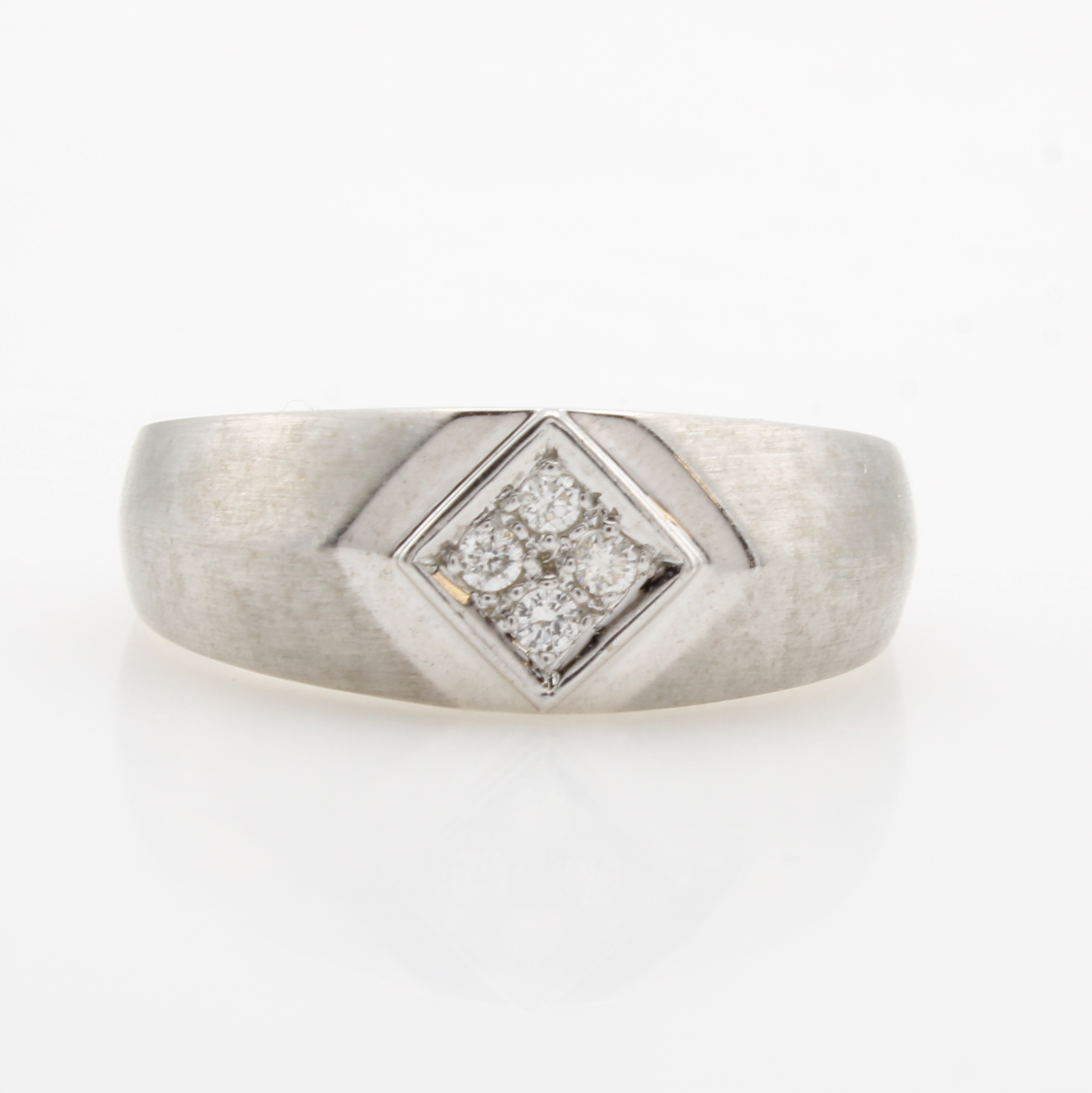 Image 27068104 - Herrenring mit Brillanten, WG 585/000, Brill. in Carréeform gefasst zus. ca. 0.20 ...