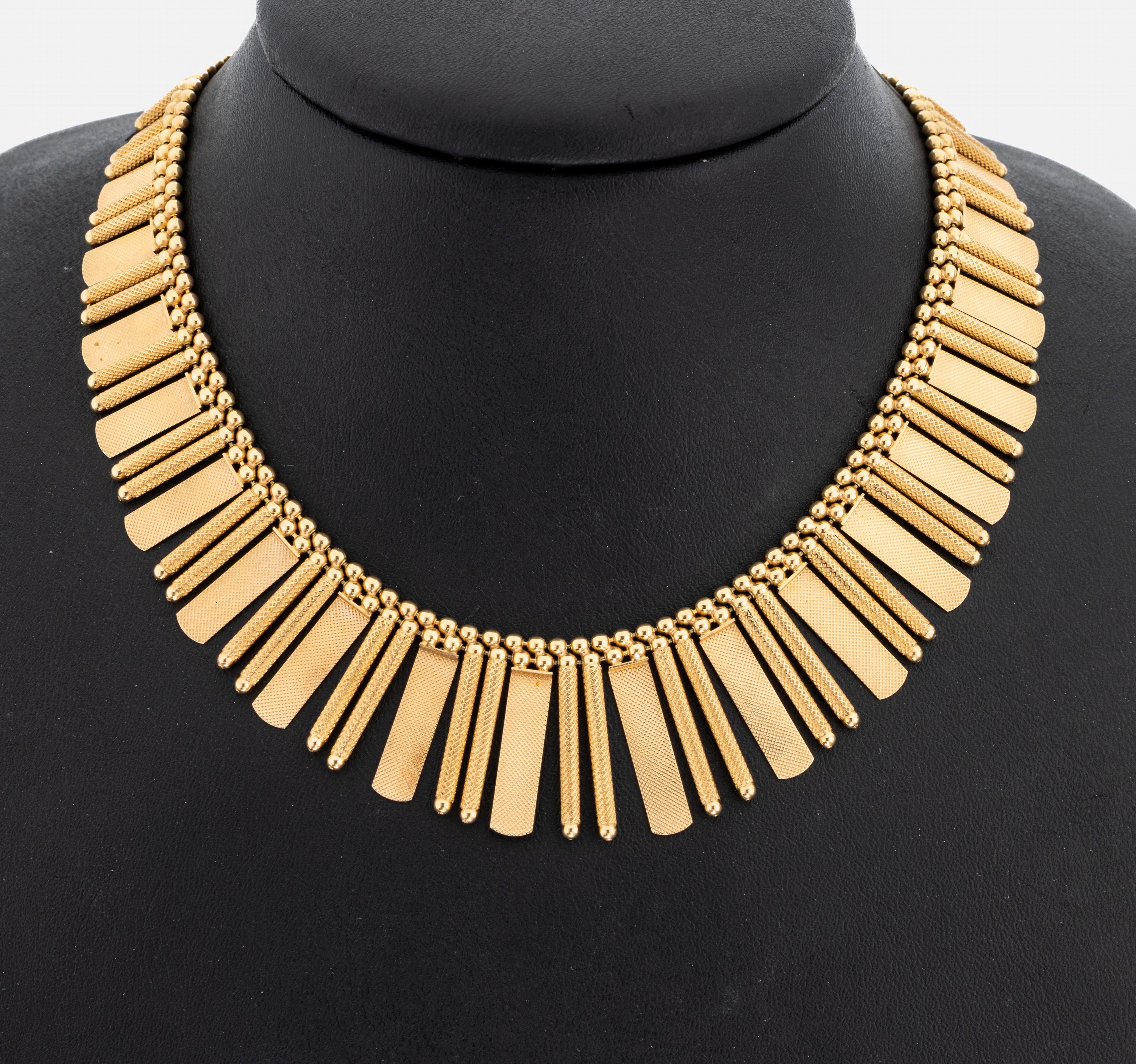 Image 27068158 - 18 kt Gold Collier, Italien 1960er Jahre, GG 750/000, Stäbchen in versch. Formen, ...