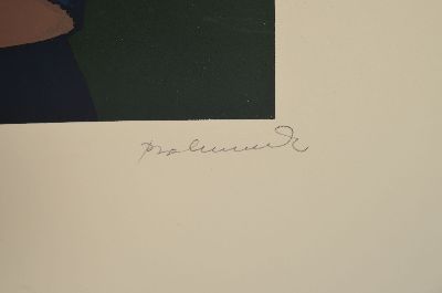 27068107l - Brank Bahunek, geb. 1935 Zagreb, kroatischer Künstler, Farblithographie, sitzende Frau ...