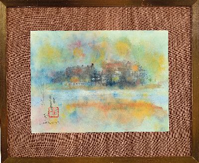 27068142k - Shoichi Hasegawa, 1929 Yaizu-2023 Paris, Aquarell, Stadtlandschaft, links unten signiert ...