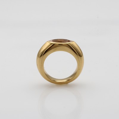 27068169a - Ring mit Morganit, RG 750/000, navetteförm. Morganit, glattes Design, RW ca. 55 ...