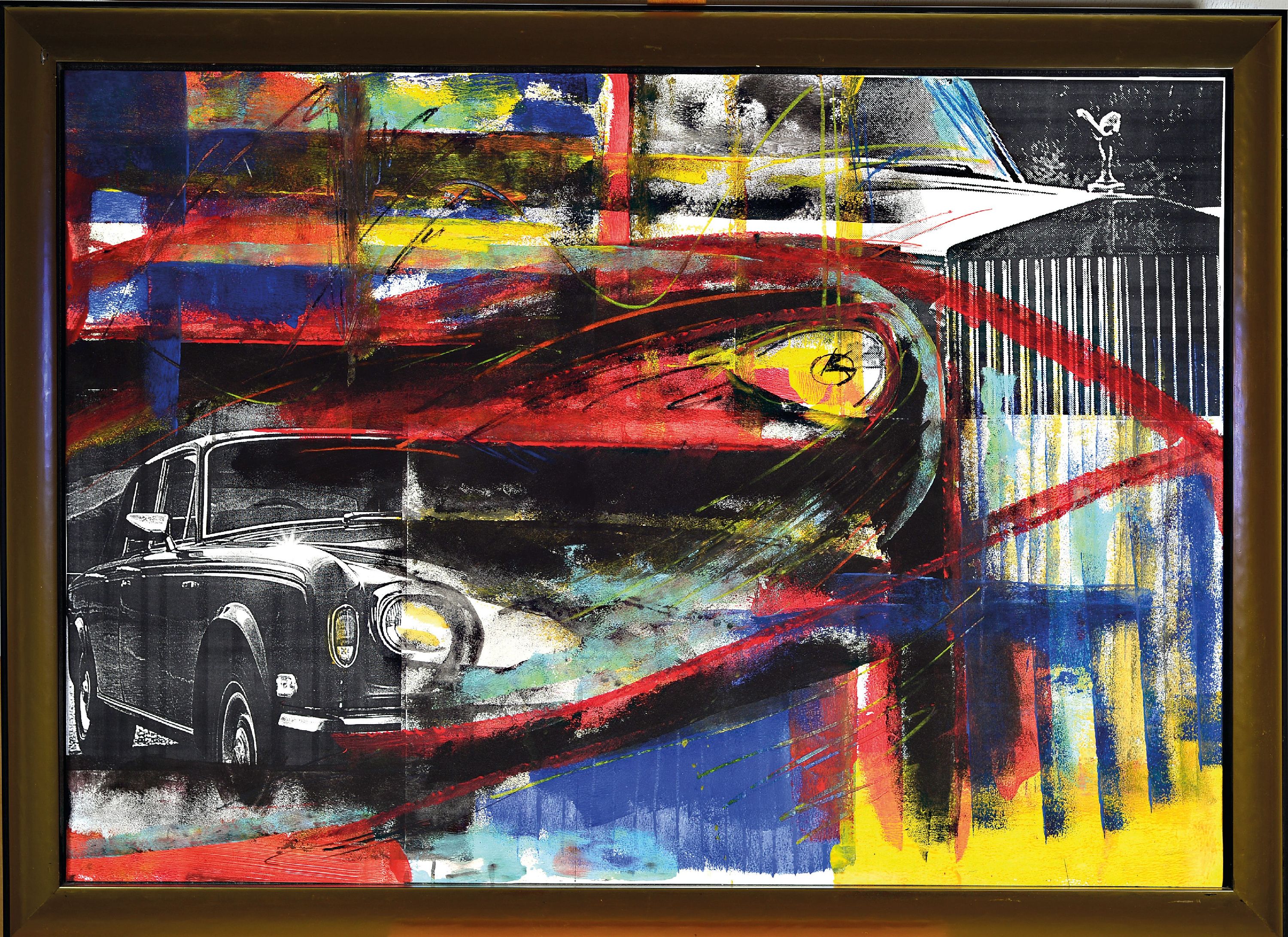 Detail k: Max Stern, geb. 1868 München, Collage aus der Serie Fahrzeugbilder, Acryl und Papier auf Malkarton, rechts unten sign. und dat. 2003, ca. 70x100cm, ...