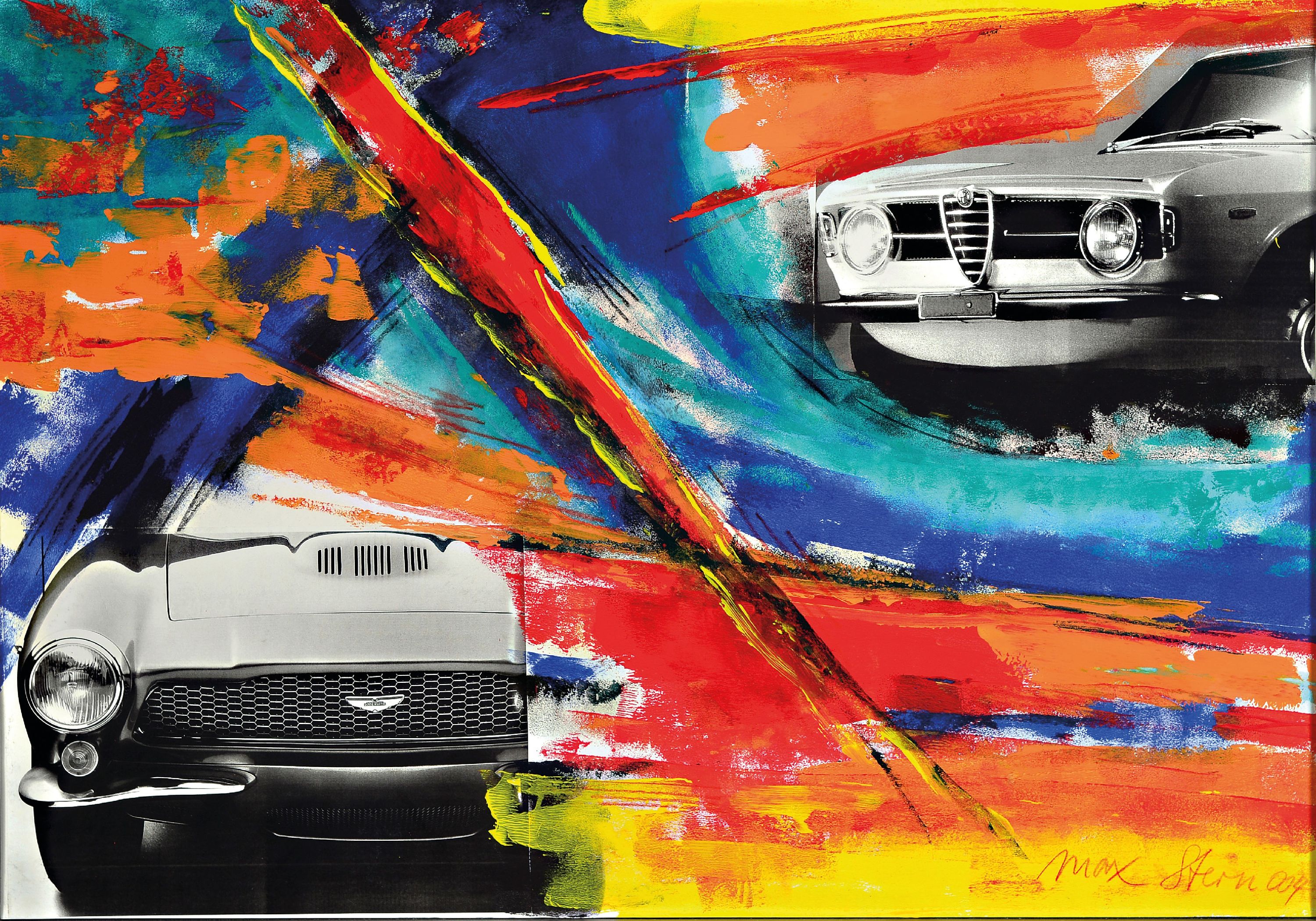 Image 27068419 - Max Stern, geb. 1868 München, Collage aus der Serie Fahrzeugbilder, Acryl und Papier ...