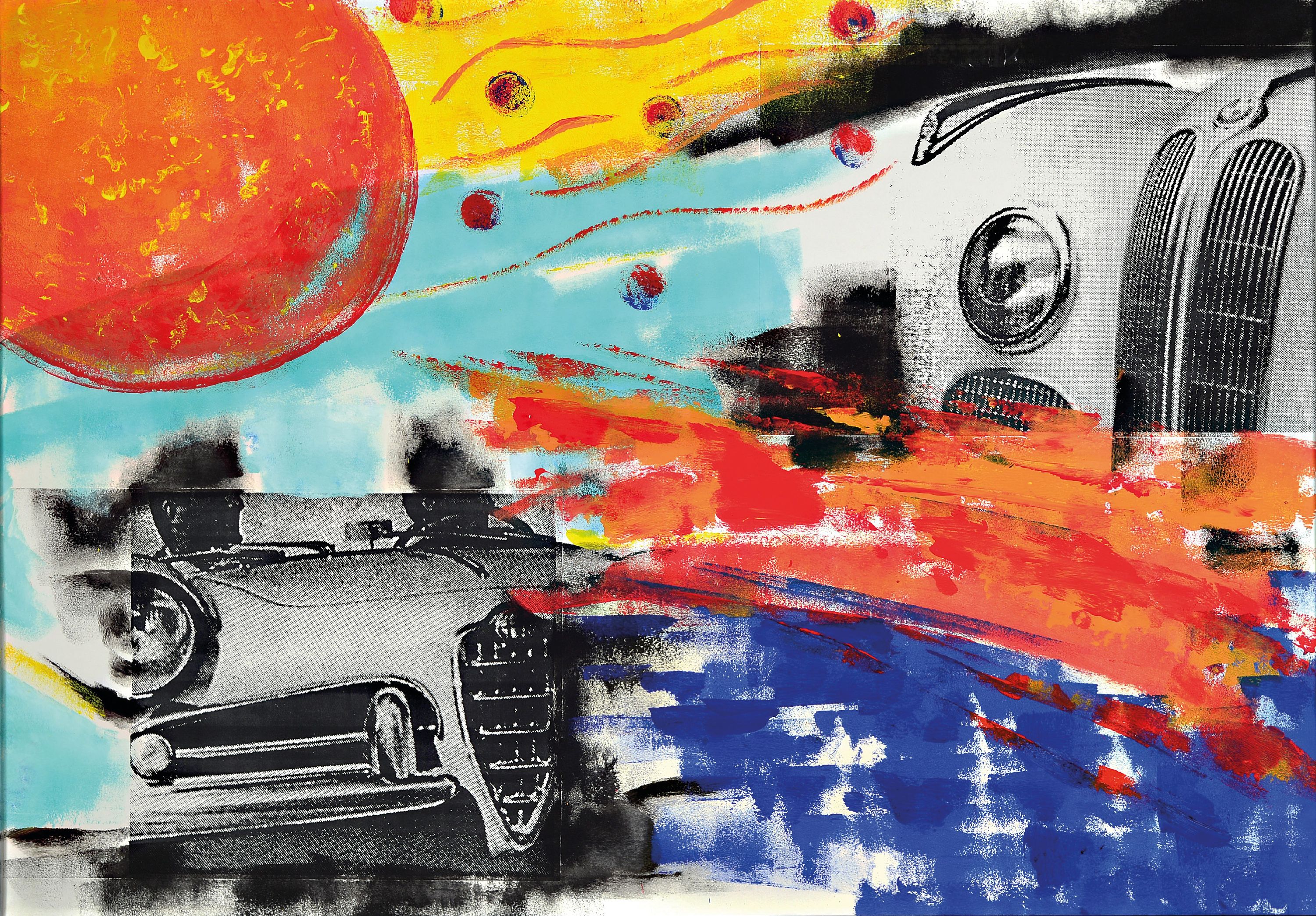 Image 27068421 - Max Stern, geb. 1868 München, Collage aus der Serie Fahrzeugbilder, Acryl und Papier ...