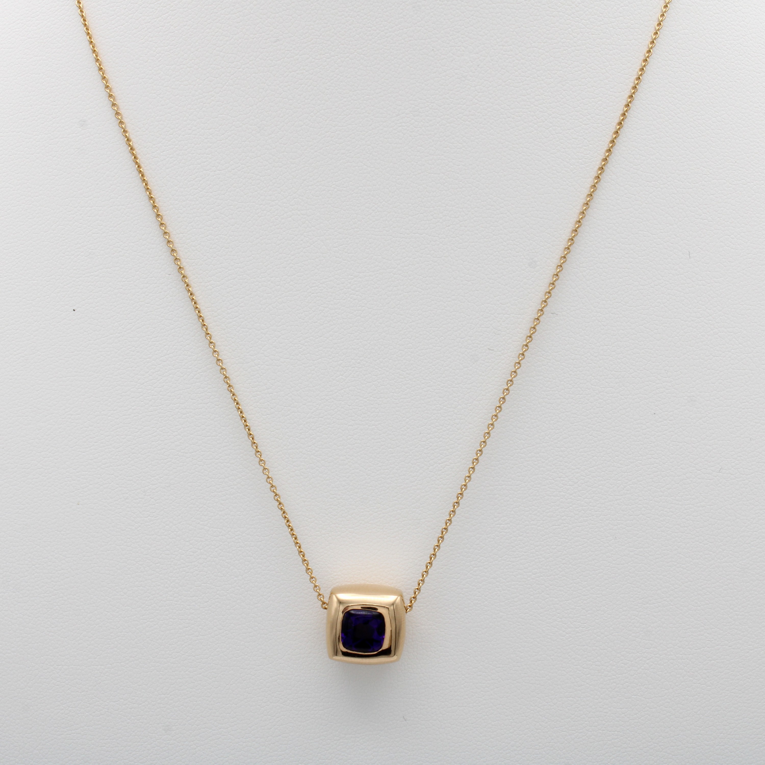 Image 27068461 - Anhänger mit Amethyst an Kette, RG 750/000, Karabinerschl., Amethyst im Buff Top in ...