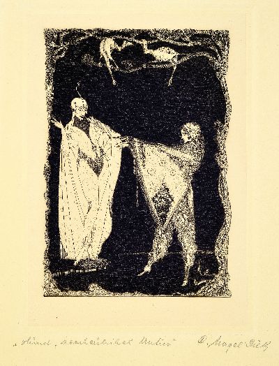 27068407a - Carl Nagel-Diek, Illustrator Anfang des 20.Jh., 4 Radierungen, Motive zu J.W. Goethes ...