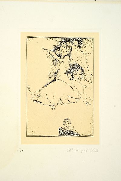 27068407k - Carl Nagel-Diek, Illustrator Anfang des 20.Jh., 4 Radierungen, Motive zu J.W. Goethes ...