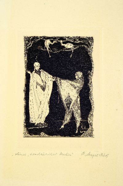 27068407l - Carl Nagel-Diek, Illustrator Anfang des 20.Jh., 4 Radierungen, Motive zu J.W. Goethes ...