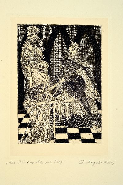 27068407m - Carl Nagel-Diek, Illustrator Anfang des 20.Jh., 4 Radierungen, Motive zu J.W. Goethes ...
