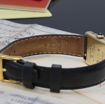 27068468c - CARTIER Tank Damenarmbanduhr in vergoldeten Sterlingsilber-Gehäuse, Handaufzug, ...