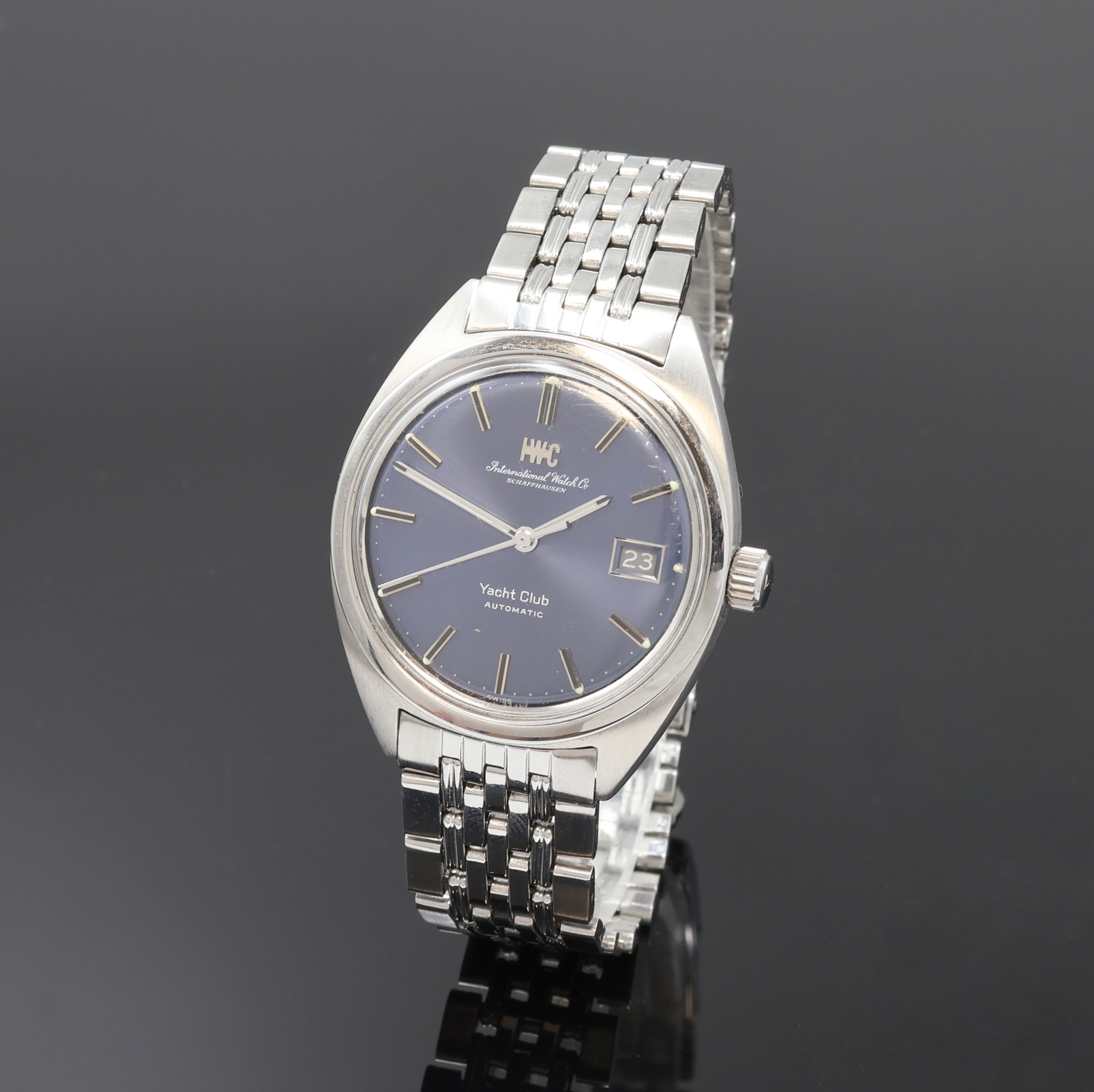 Image 27068502 - IWC Yacht-Club Herrenarmbanduhr in Stahl Referenz R 811 AD, Schweiz um 1969, Automatik, ...