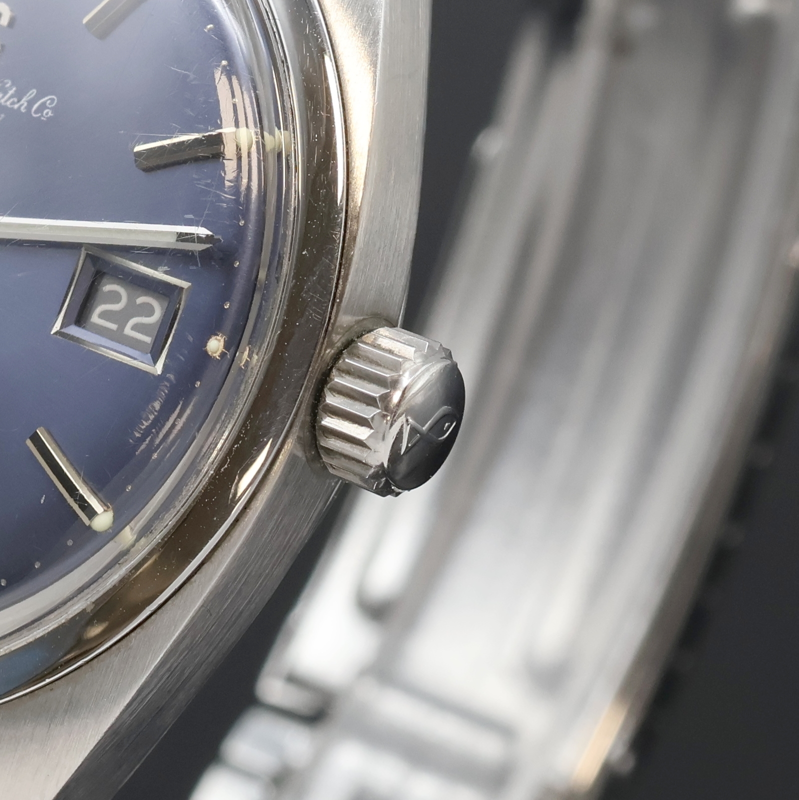 Detail b: IWC Yacht-Club Herrenarmbanduhr in Stahl Referenz R 811 AD, Schweiz um 1969, Automatik, verschr. Geh. inkl. orig. Gay Freres Gliederband m. Faltschl. ...