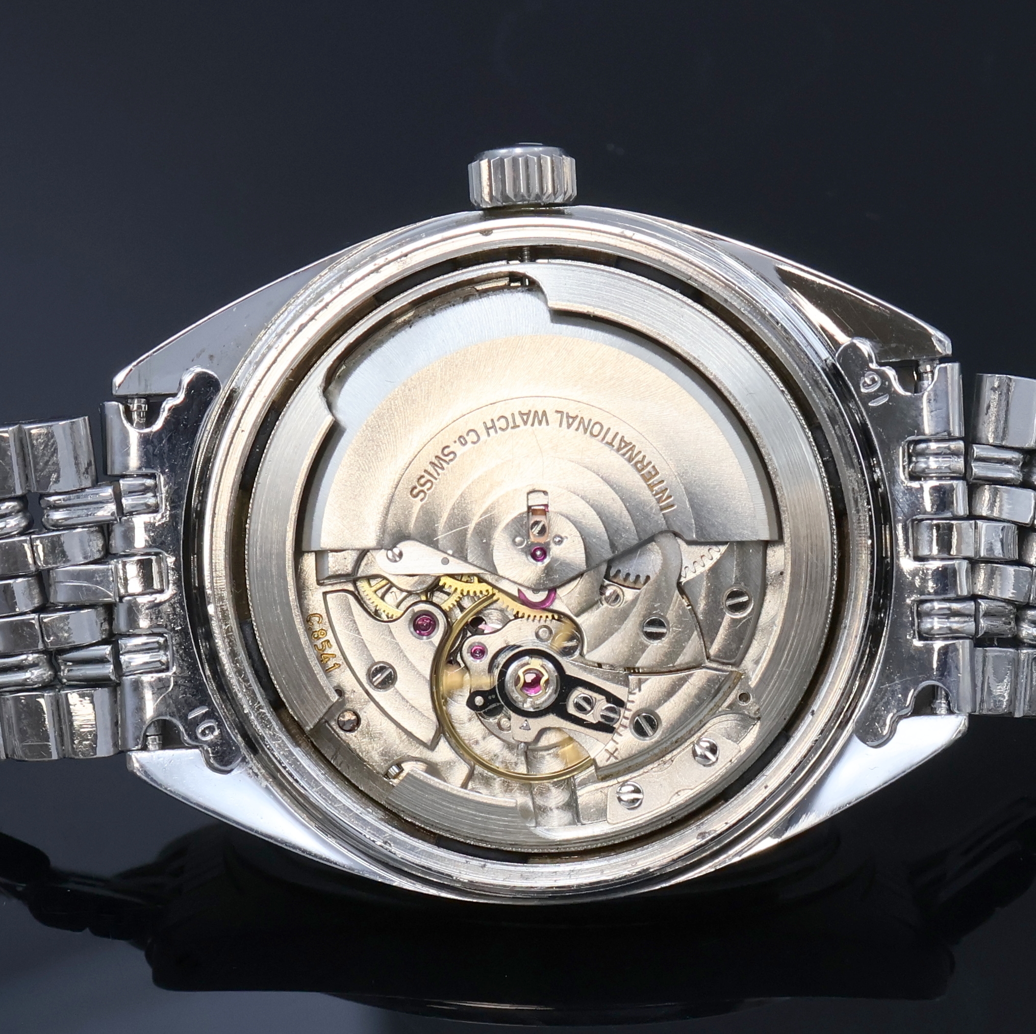 Detail g: IWC Yacht-Club Herrenarmbanduhr in Stahl Referenz R 811 AD, Schweiz um 1969, Automatik, verschr. Geh. inkl. orig. Gay Freres Gliederband m. Faltschl. ...