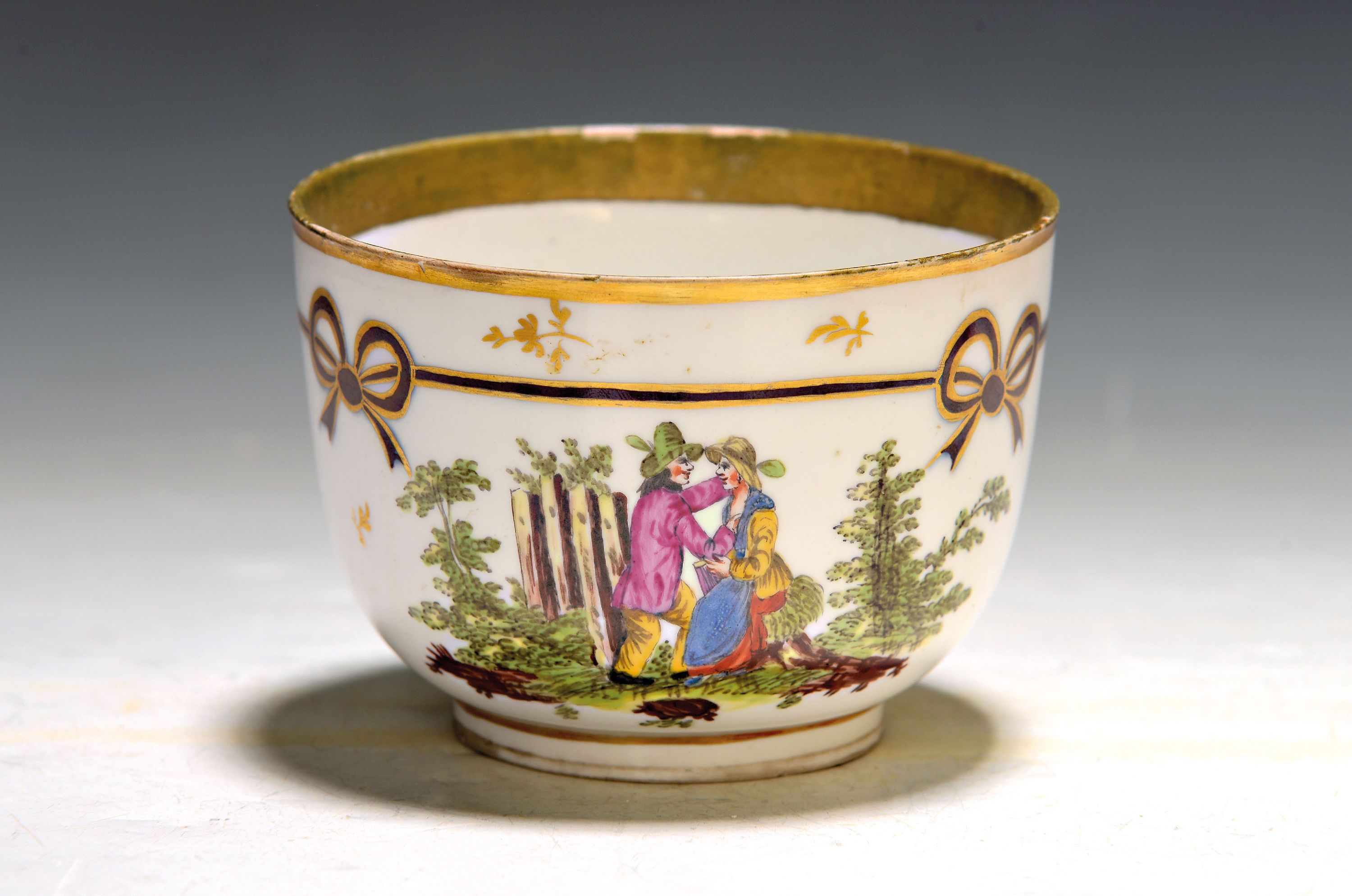 Image 27068561 - Schale/Kumme, Wien, 18. Jh., Porzellan, beidseitig bemalt, bäuerlicher Dekor, ...