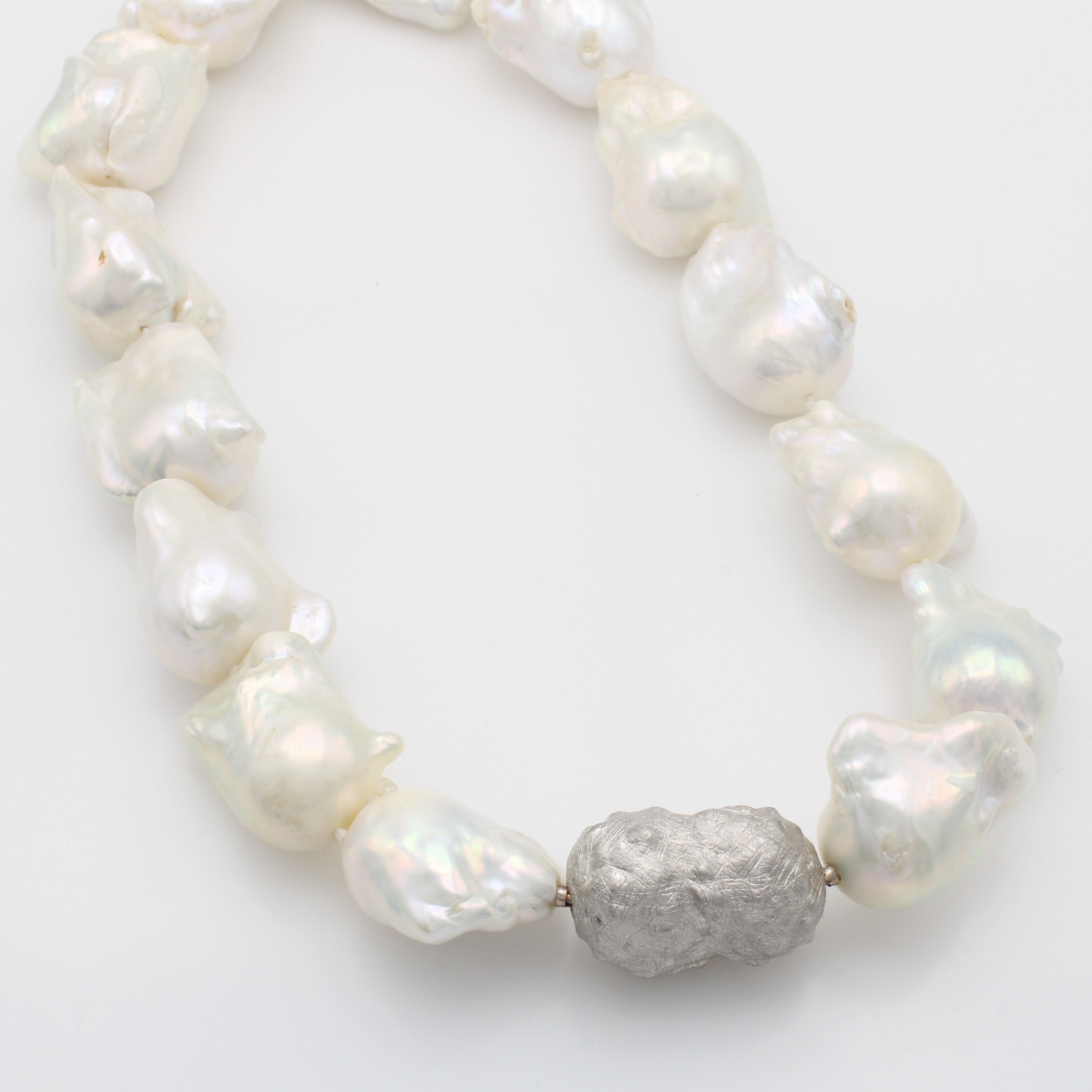 Image 27068775 - Süßwasserzuchtperlenkette, sog. Monsterperlen, Wechselschl. 925er Silber, barocke, ...