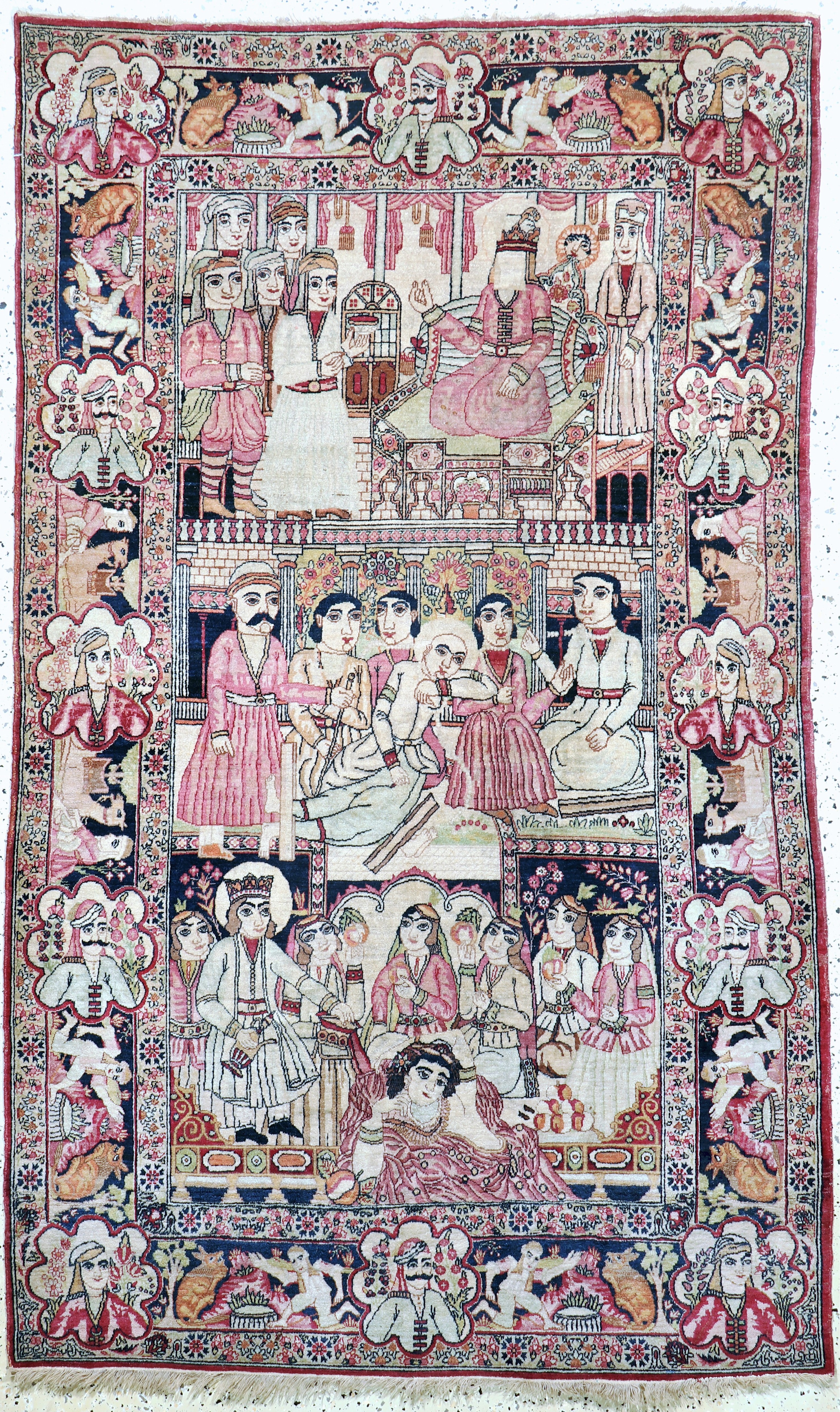Image 27068930 - Kerman´Lawar´antik, Persien, 19.Jhd, Wolle auf Baumwolle, ca. 220 x 135 cm, EHZ: 2 ...