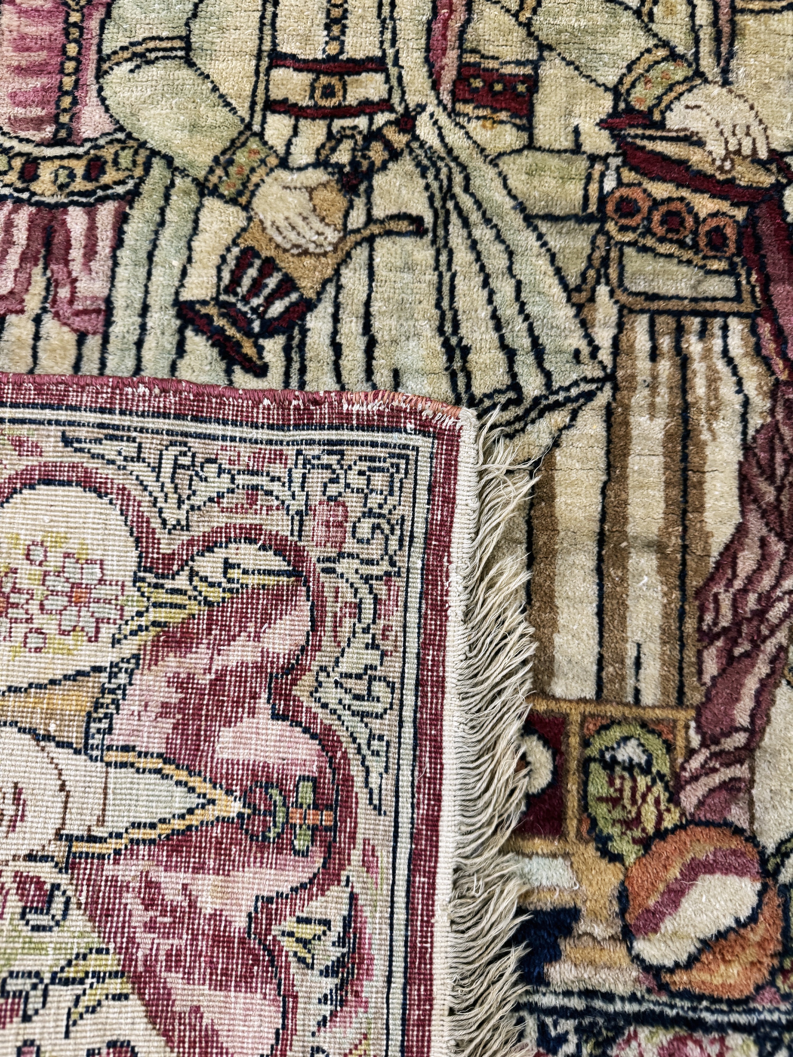 Detail h: Kerman"Lawar"antik, Persien, 19.Jhd, Wolle auf Baumwolle, ca. 220 x 135 cm, EHZ: 2