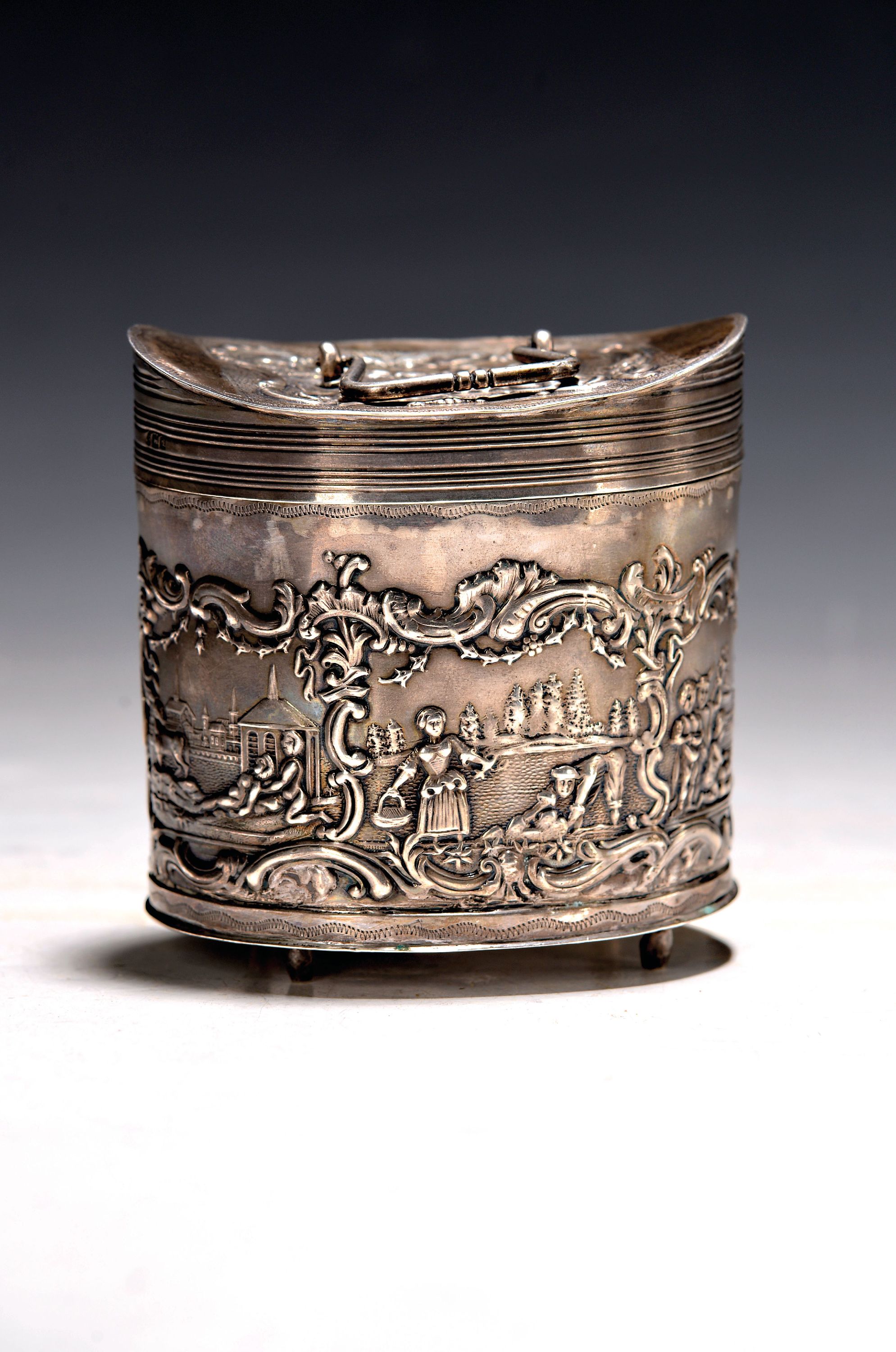 Image 27068933 - Deckeldose aus Silber, Niederlande, 1853 -vor 1899, 934er Silber, niederländische ...