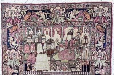 27068930a - Kerman´Lawar´antik, Persien, 19.Jhd, Wolle auf Baumwolle, ca. 220 x 135 cm, EHZ: 2 ...