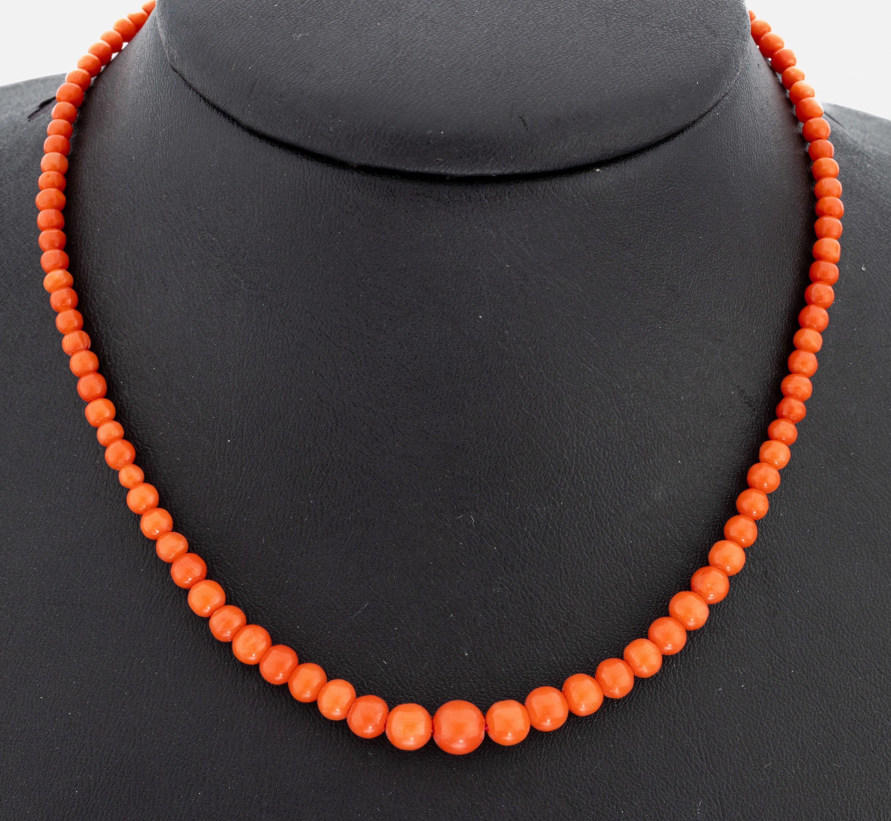 Image 27069096 - Korallen-Collier, Korallen-Kugeln im Verlauf, D. ca. 3.2-6.5 mm, L. ca. 33.5 cm, ...