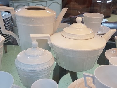 27069103g - Frühstücksservice Kurland, KPM Berlin, 20. Jh., Weißporzellan, Reliefzier, 12 Tassen ...