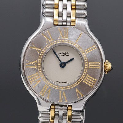 27069178a - CARTIER Damenarmbanduhr Linie 21, Schweiz um 1998, quarz, Edelstahl/gold komb. Geh. ...
