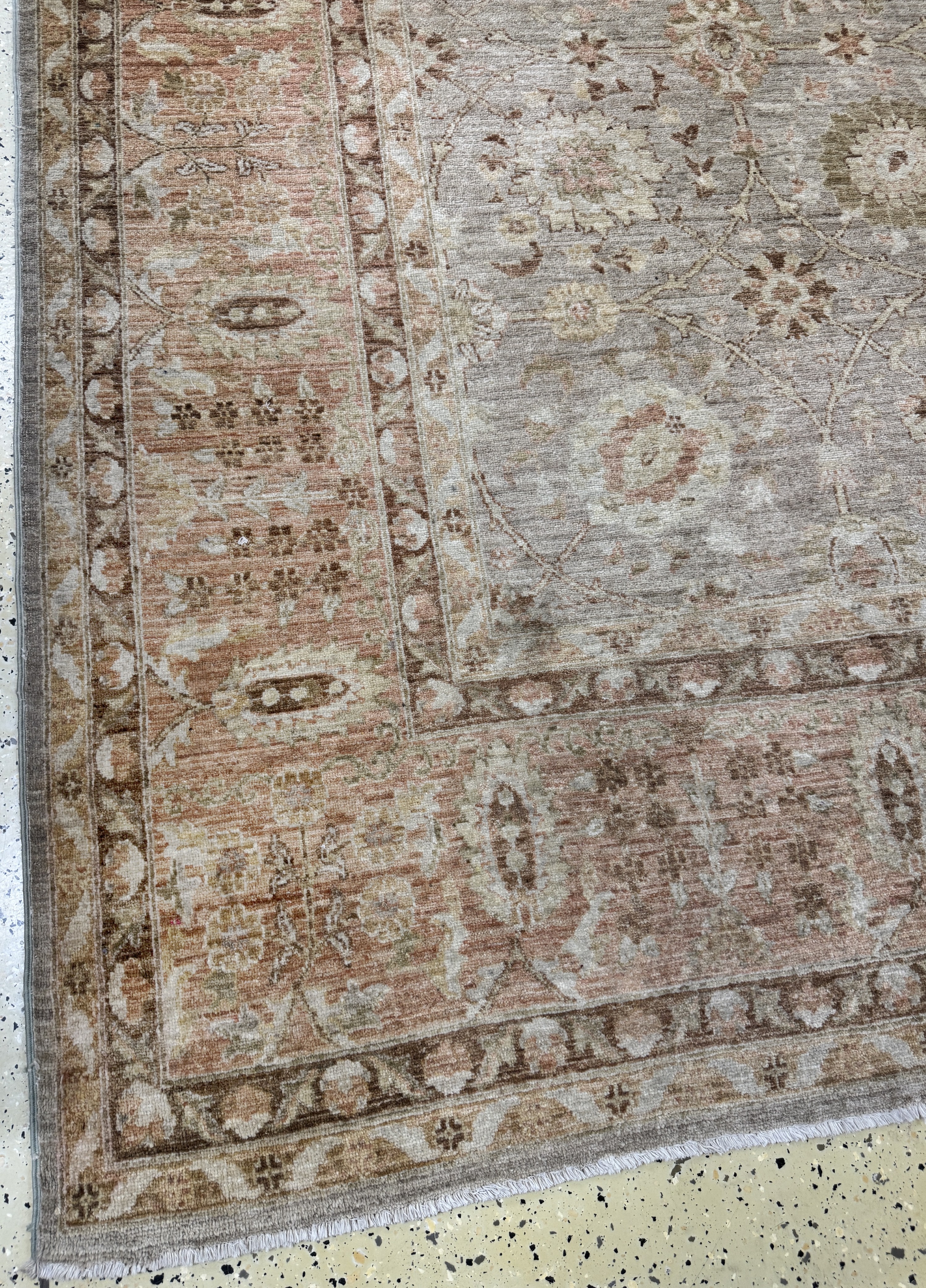 Detail b: Ziegler-Mahal, Pakistan, Ende 20.Jhd, Wolleauf Baumwolle, ca. 370 x 280 cm, EHZ: 2