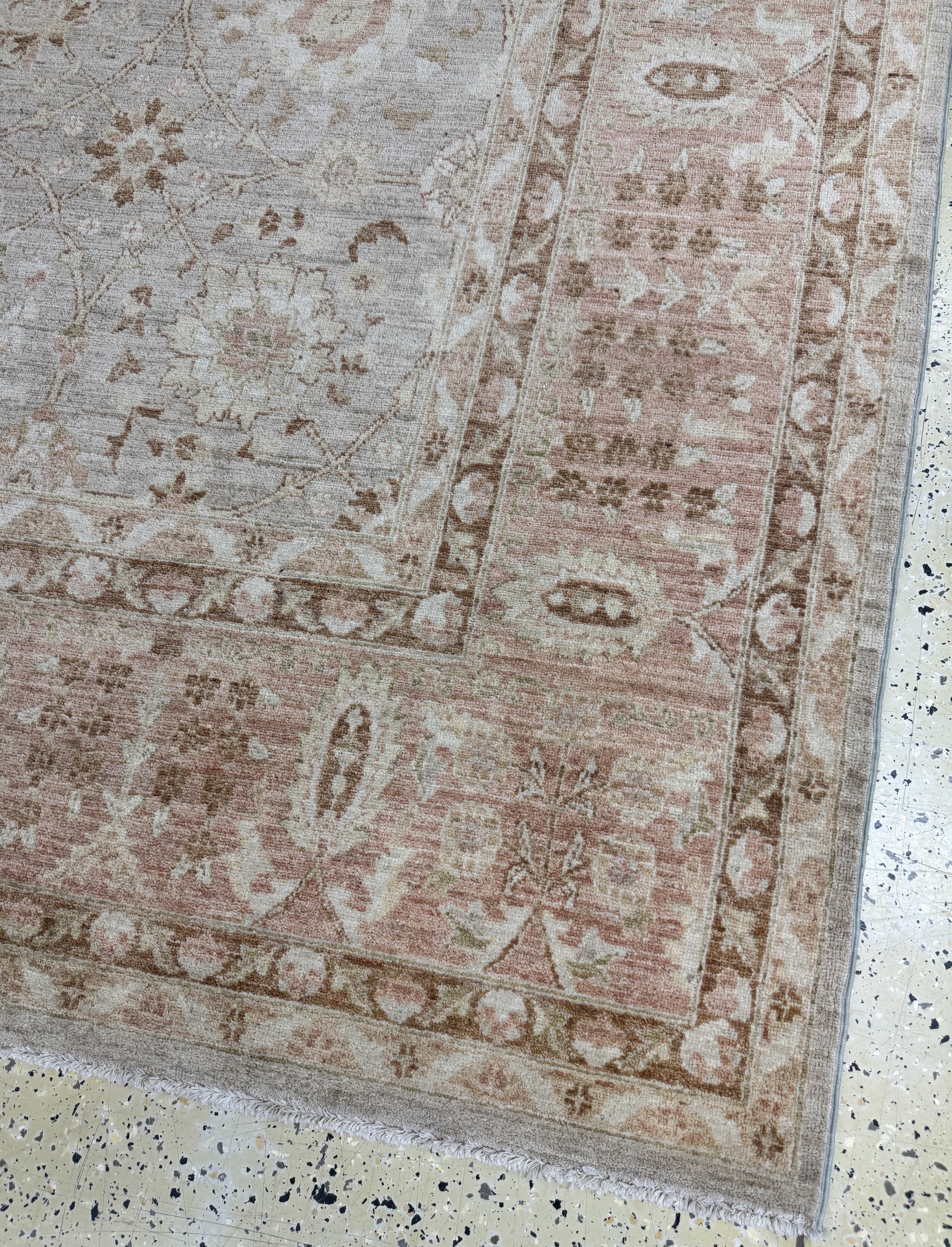 Detail f: Ziegler-Mahal, Pakistan, Ende 20.Jhd, Wolleauf Baumwolle, ca. 370 x 280 cm, EHZ: 2