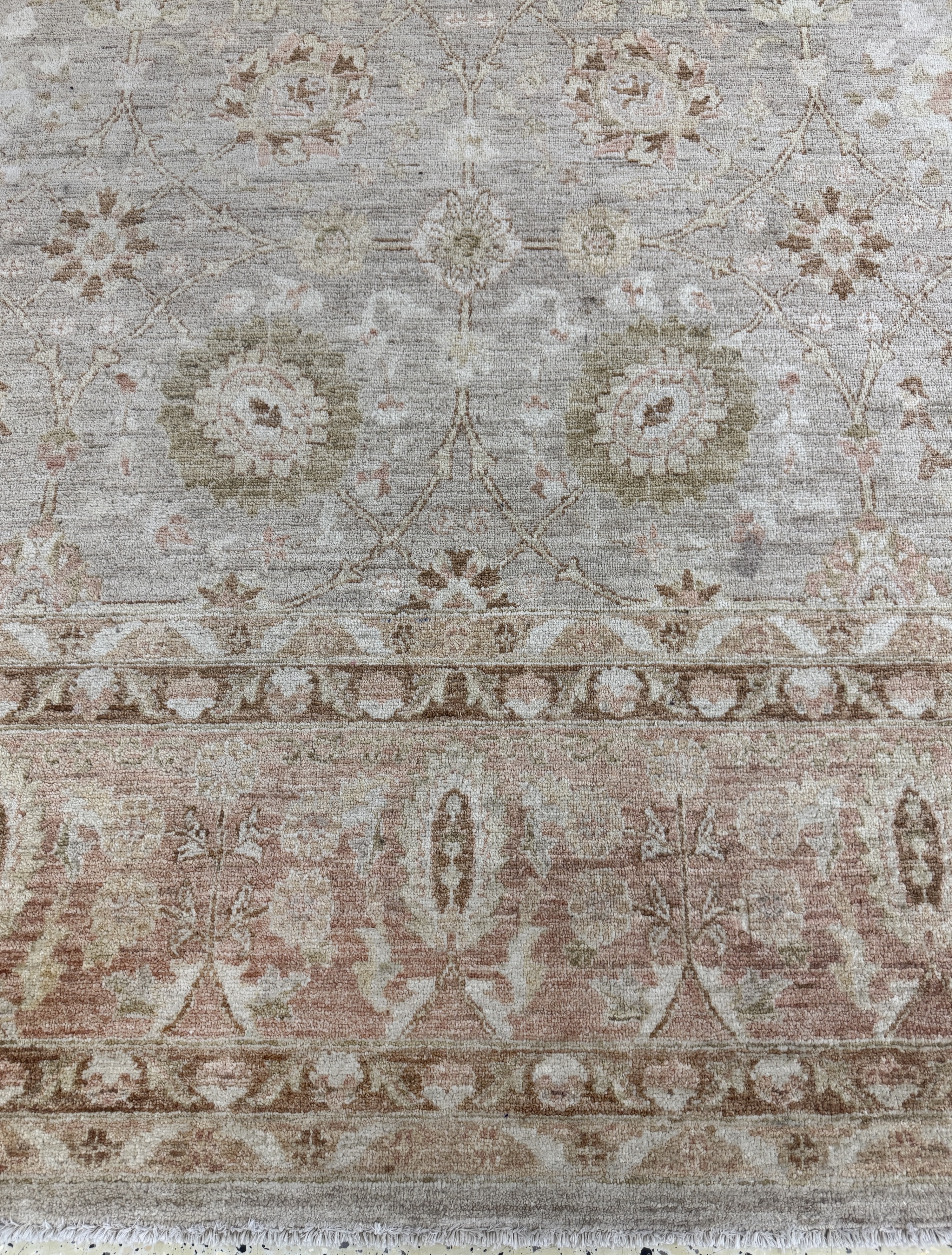 Detail g: Ziegler-Mahal, Pakistan, Ende 20.Jhd, Wolleauf Baumwolle, ca. 370 x 280 cm, EHZ: 2