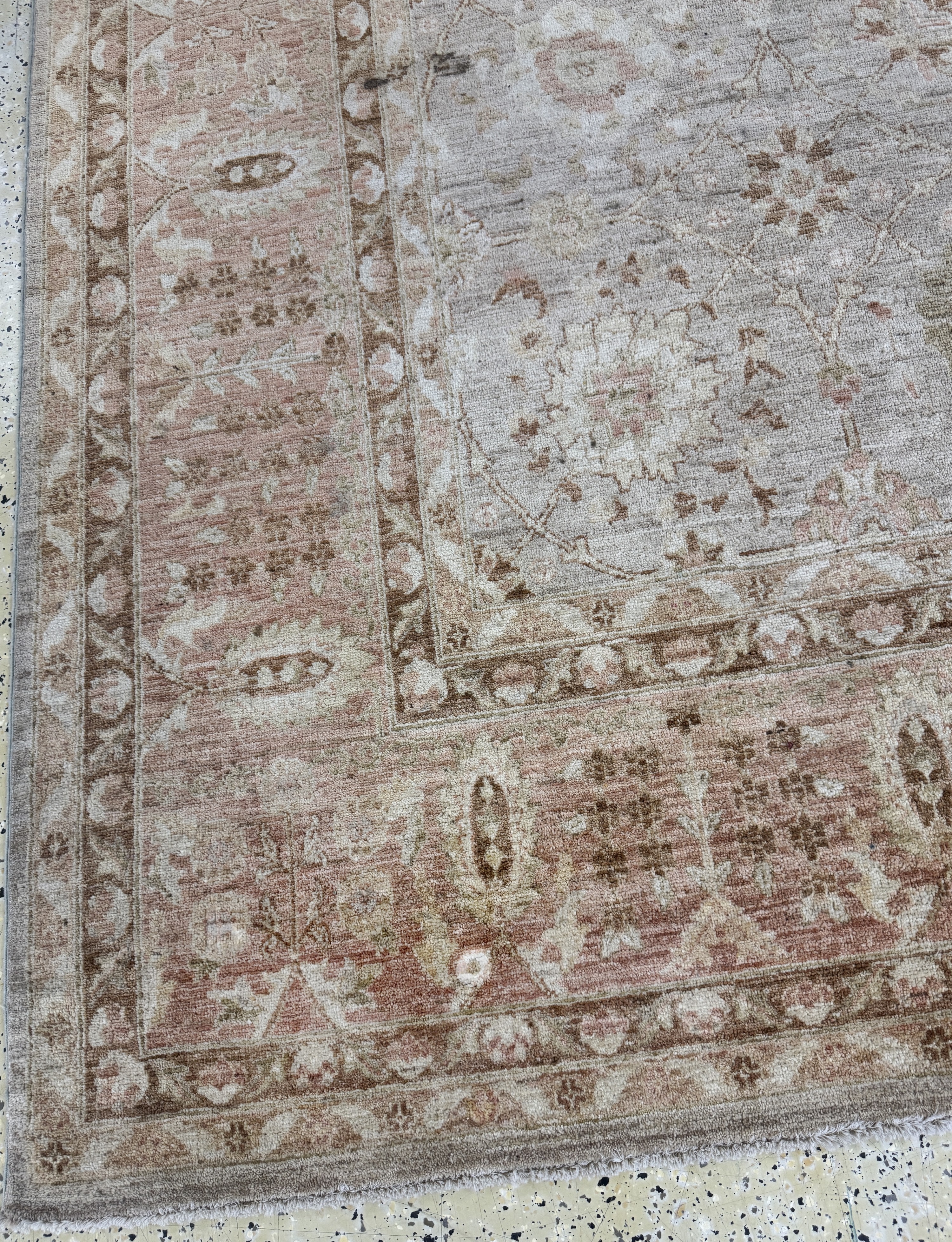 Detail h: Ziegler-Mahal, Pakistan, Ende 20.Jhd, Wolleauf Baumwolle, ca. 370 x 280 cm, EHZ: 2