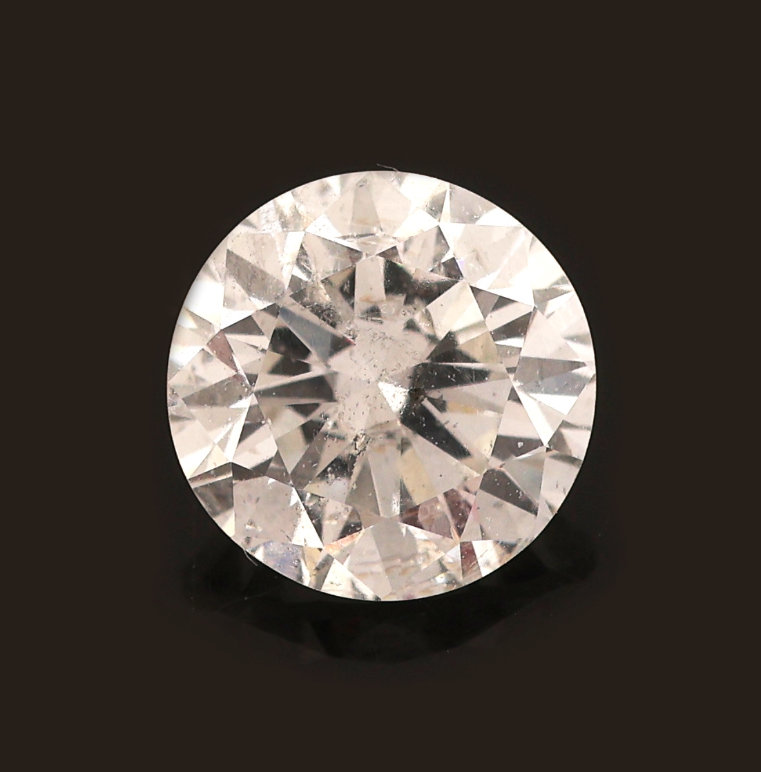 Detail a: Loser Brillant 1.11 ct Weiß(H)/p1, Proportion und Politur sehr gut, Symmetrie gut, DPL Expertise anbei