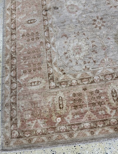 27069687h - Ziegler-Mahal, Pakistan, Ende 20.Jhd, Wolleauf Baumwolle, ca. 370 x 280 cm, EHZ: 2 ...